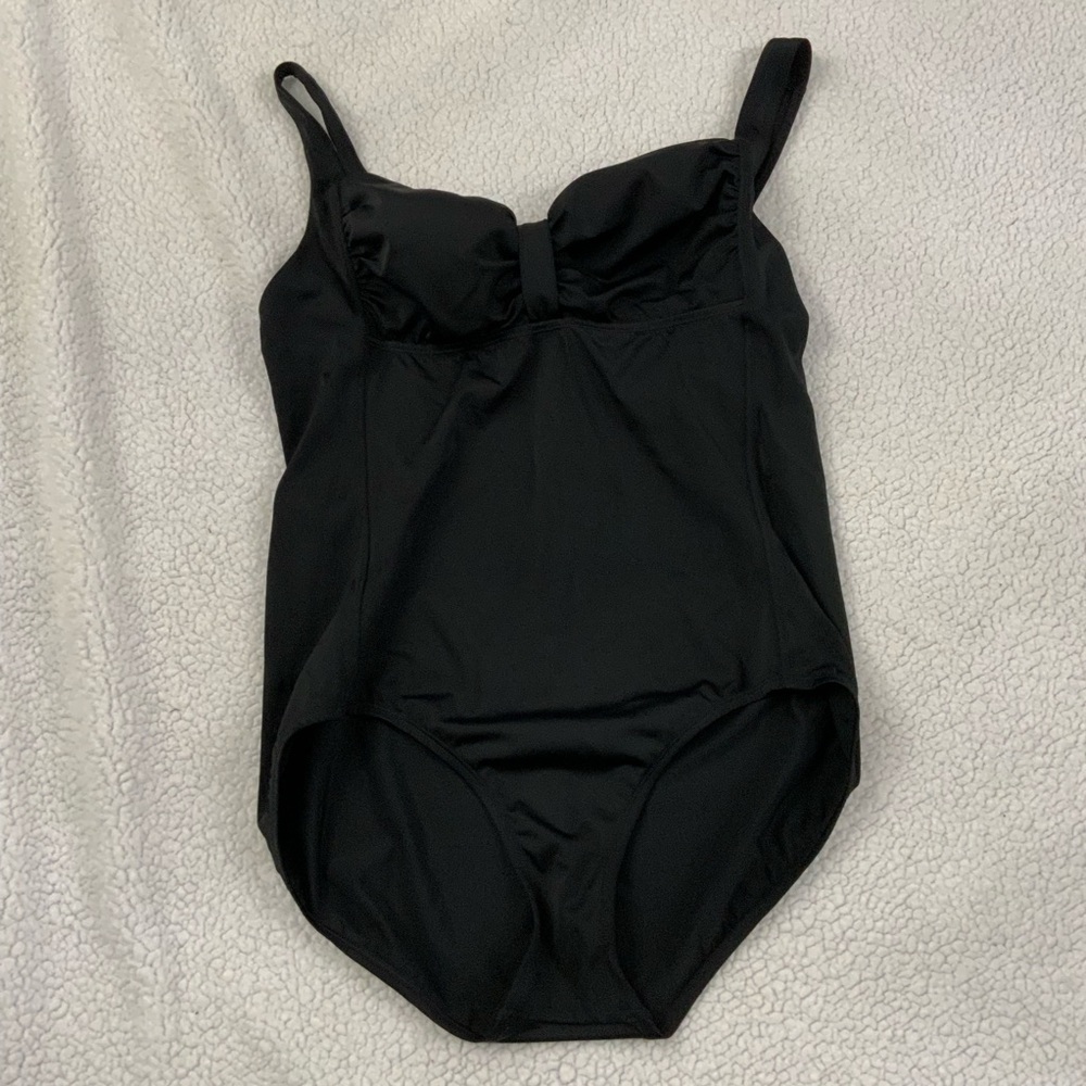 Speedo Women’s Sz 20 Black Swimsuit One Piece Athletic Pool Beach Hot Tub 722390